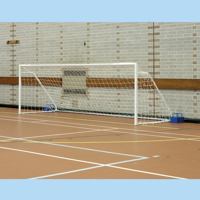 5 a side Indoor Foldaway Steel Football Goals Pack 3.6m x 1.2m