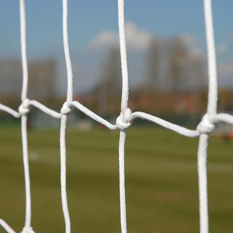 Pair of 24' x 8' White Full Size Football Nets (4.5mm/White)