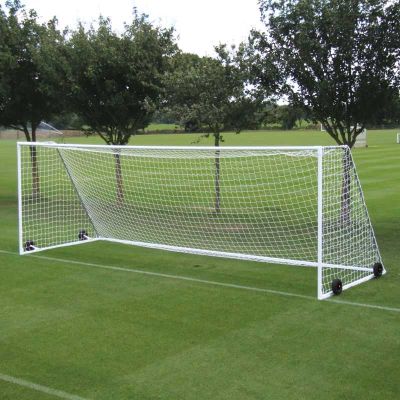 7.3m x 2.4m Heavyweight Steel Football Goals (Pair)