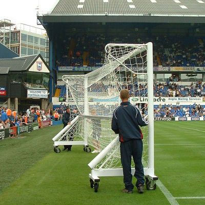 Pair of 7.32m x 2.44m Senior 3G Hinged Aluminium Portagoals