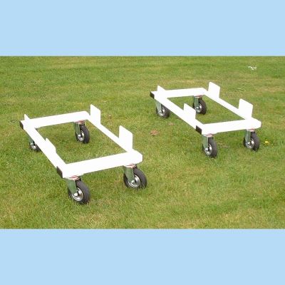 Set of 4 3G Euro Portagoal Transporter Trolleys