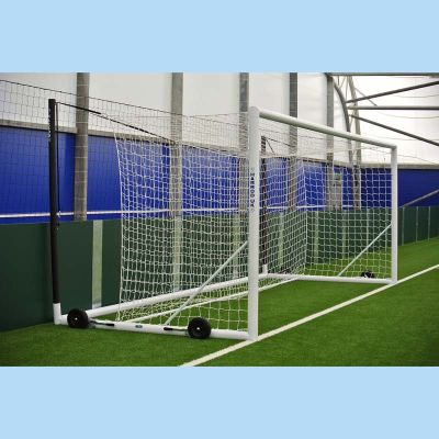 Pair of 4.88m x 2.13m 9 V 9 4G Euro Football Goals