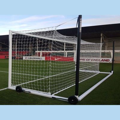 Set of 2 Senior 7.32m UEFA Hinged Bottom Net Supports