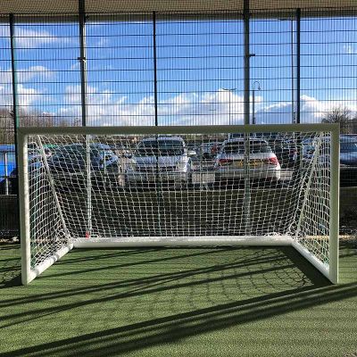 Pair of Rollaway Weighted Aluminium Portagoals & Nets 3.66m x 1.83m