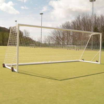7.3m x 2.4m Senior Aluminium Rollaway Weighted Goals Pack c/w Nets