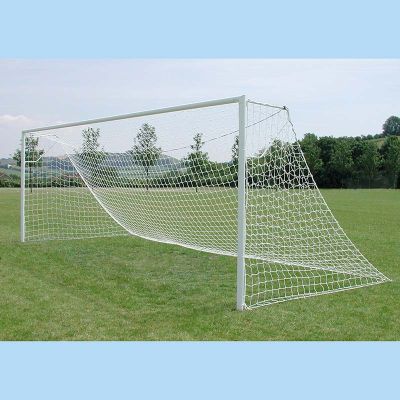 Pair of 4.88m x 2.13m x 76mm dia. 9 v 9 Steel Socketed Goals c/w Nets