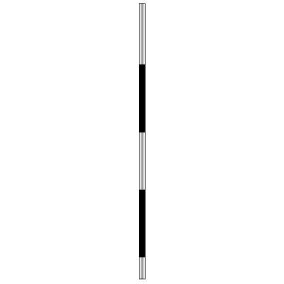 Black/White PVC Golf Flag Poles