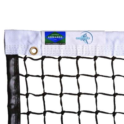3.5mm Championship Quad Stitched Padel Net - White Polyester Headband