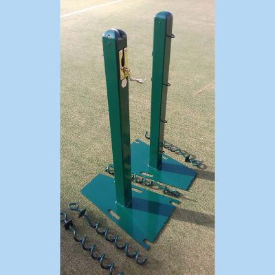 Set of 80mm Square Steel Grass Court Tennis Posts