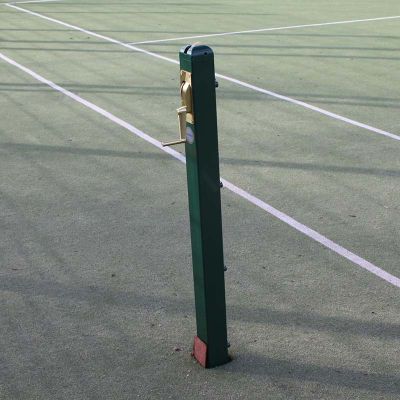Pair of 76mm Square Steel Tennis Posts - No Sockets