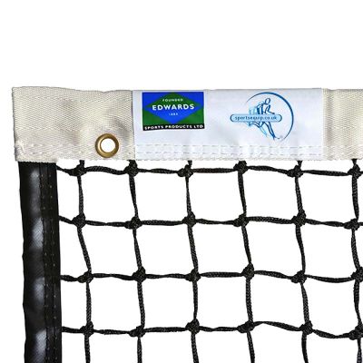 3.5mm Championship Grand Slam Tennis Net - Cream Canvas Headband