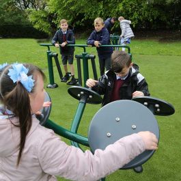 Steel Outdoor Gym Equipment Children's Tai Chi Discs