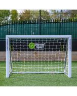 Pair of 4G Lightweight Fixed Training Football Goals c/w Nets (1.83m x 1.22m)