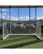 Pair of Rollaway Weighted Aluminium Portagoals & Nets 3.66m x 1.83m