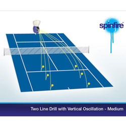Spinfire Pro 2 Drills - Two Line Drill with Vertical Oscillation - Medium
